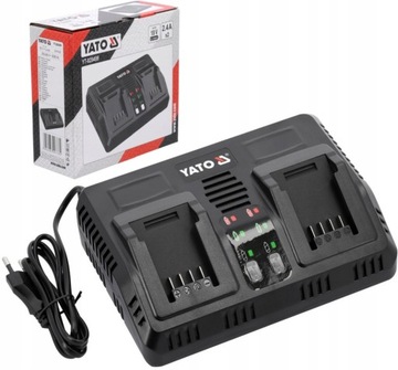 ДВОЙНОЕ ЗАРЯДНОЕ УСТРОЙСТВО YATO ДЛЯ СИСТЕМНЫХ АККУМУЛЯТОРОВ 18В 2.2А YT-828499 АККУМУЛЯТОР