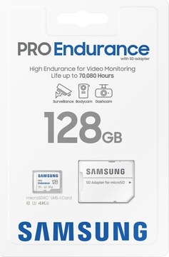 Карта памяти Samsung PRO Endurance 2022 MicroSDXC 128 ГБ, класс 10 UHS-I/U3 V30