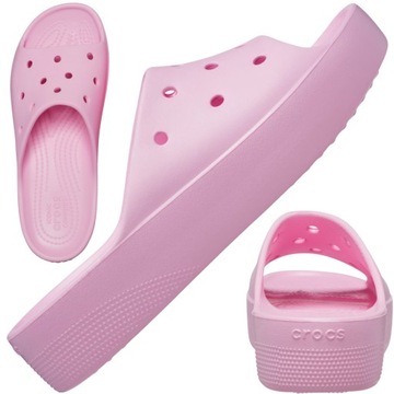 CROCS DAMSKIE KLAPKI NA PLATFORMIE PIANKOWE BUTY CLASSIC SLIDE r. 37/38