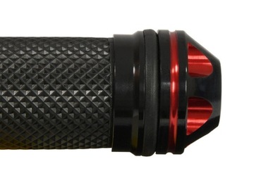 KRÓTKIE KLAMKI MANETKI GRIPY 22 mm motocykl czarne