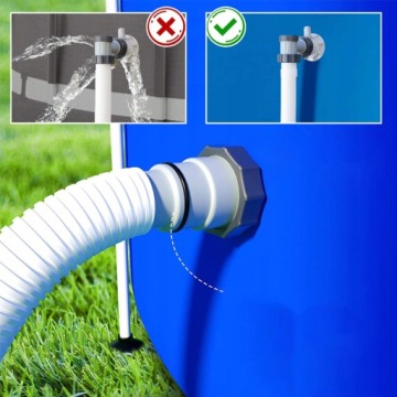 2 СОЕДИНИТЕЛЬНЫХ АДАПТЕРА ДЛЯ ШЛАНГА НАСОСА БАССЕЙНА 38 ММ / 32 ММ INTEX