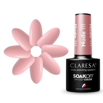 CLARESA BEŻOWY LAKIER HYBRYDOWY NUDE 111 5ml