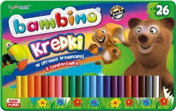 ZESTAW Kredki Kolorowe do Szkoły 26kol WYTRZYMAŁE!