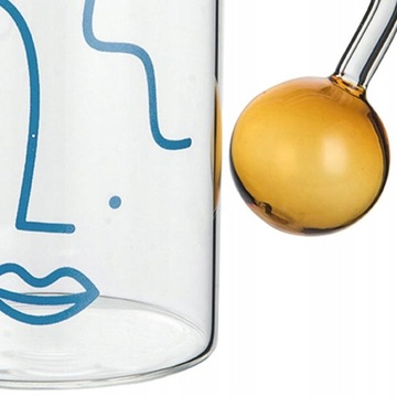 Кружка из цельного стекла с шариковой ручкой Cold