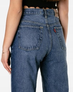 Szerokie Spodnie Szwedy Dzwony Jeans Damski J89 37