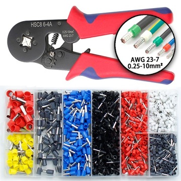 TERMINAL CRIMPER PRESS 1200 СОЕДИНИТЕЛЬНЫЕ ВТУЛКИ комплект изолированных гильз