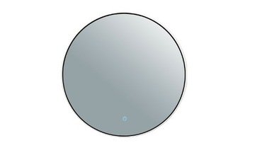 Lustro Okrągłe LED z Czarną ramą 70cm LOFT Polskie