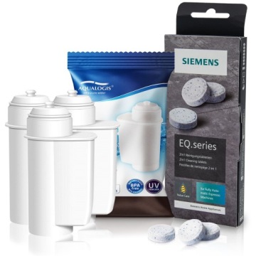 Čistící tablety Siemens TZ80001 3x filtr vody pro kávovar AL-Inte