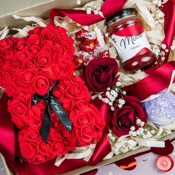 ВОЗМОЖНОСТЬ ПЕРСОНАЛИЗИРОВАННЫЙ ЖЕНСКИЙ ДЕНЬ ПОДАРОК ​​СВЕЧА МЯЧ ДЛЯ ВАННЫ МИШКА ТЕДДИ