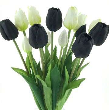 TULIPANY SILIKONOWE x15 W DOTYKU jak ŻYWE PREMIUM