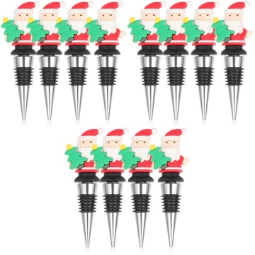 12 штук рождественских пробок для нескольких бутылок