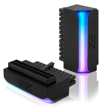 Adapter ATX 24pin 90 stopni kątowy RGB aRGB LED