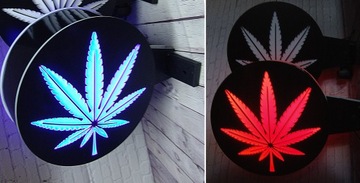 Коробка двусторонняя круглая 70х70/LED/Оргстекло