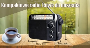 Портативное радио Retekess TR604, FM AM, с большим динамиком, для пожилых людей