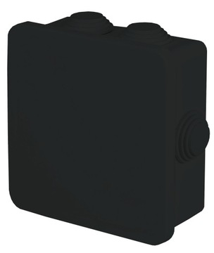 PUSZKA HERMETYCZNA NATYNKOWA ZATRZASKOWA 85X85X40 SKRZYNKA OBUDOWA CZARNA