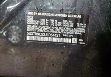 BMW X3 G01 SUV 2.0 30i 252KM 2018 BMW X3 Auta z USA - Zapytaj o wiecej ofert 2.0 Benzyna 252KM, zdjęcie 4