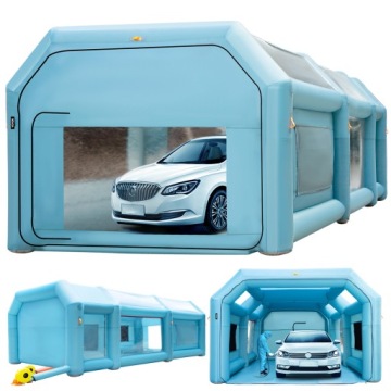 VEVOR Надувная аэрозольная кабина 8,5x4,6x3M 2 нагнетателя синий