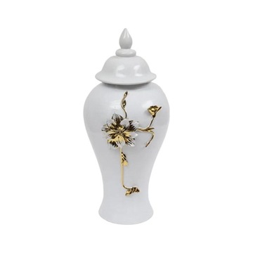 Porcelanowy wazon świątynny z pokrywką Słoik