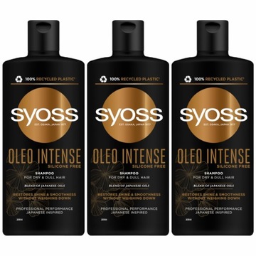 Syoss Oleo Intense szampon włosy suche 3x 440ml
