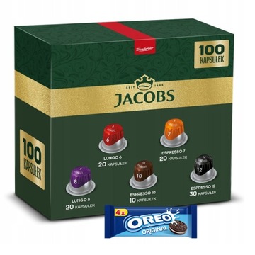 Kapsułki Jacobs zestaw do Nespresso(r)* 100 kaw, 9+1 opakowanie GRATIS!