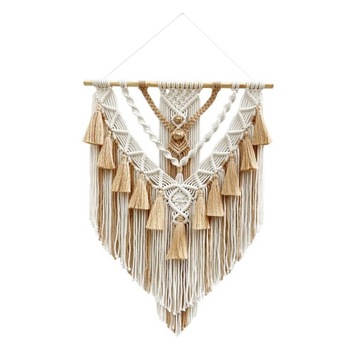 Chic Macrame Tapestry Bohemian Tassels zielony