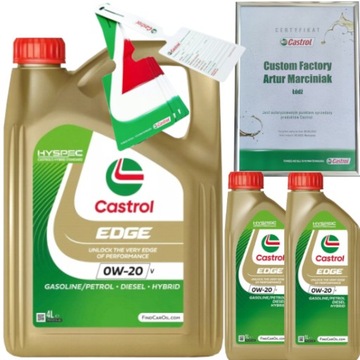 CASTROL EDGE 0W20 V 6L VOLVO VCC RBS0-2AE + ZAWIESZKA