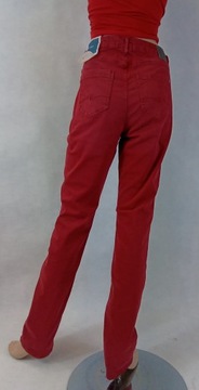 Spodnie jeans bordowe ozdobione Street One 31/32