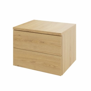 Szafka nocna wisząca z dwoma szufladami, click-on, szerokość 40 cm