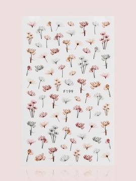 САМОКЛЕЯЩИЕСЯ НАКЛЕЙКИ ДЛЯ НОГТЕЙ Наклейка «ПАСТЕЛЬНЫЕ ЦВЕТЫ» F199