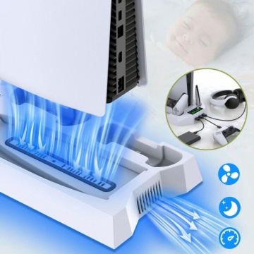 Vertikální Stojan PS5 S 3-STUPŇOVOU Regulací Rychlosti Ventilátoru, Bílý