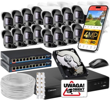 Sada pro Ip Monitorování Poe 16 Kamer 4MPx 1TB Náhled 2 Switche