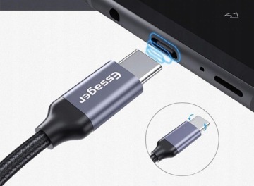 АУДИО АДАПТЕР AUX HEADPHONE CONNECTOR USB-C JACK 3.5mm DAC TYPE-C ESSAGER