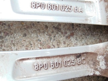 4× DISK HLINÍK AUDI OE 8P0601025BC 7.5" X 18" 5X112 ET 54