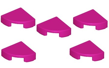 25269 LEGO PŁYTKA ĆWIARTKA MAGENTA RÓŻ 5 SZTUK