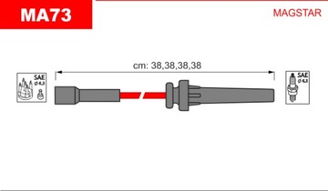 KABEL ZAPALOVACÍ PT CRUISER VOYAGER SEBRING 2.0 LPG