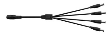 Rozgałęźnik zasilania DC 1gn./4wt. 2,1/5,5 25cm