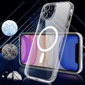 Чехол для iPhone 11 Clear Case for MagSafe УСИЛЕННОЕ стекло экрана на 360°
