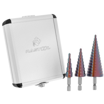 НАБОР КОБАЛЬТОВЫХ КОНИЧЕСКИХ СТУПЕНЧАТЫХ СВЕРЛ 4–32 мм