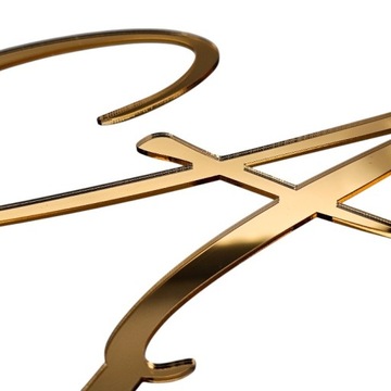 Złote INICJAŁY XL LITERY topper na tort ślubny złoty lustrzany 2szt zestaw