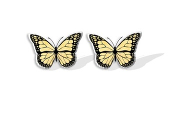 KOLCZYKI WKRĘTKI BIŻUTERIA MOTYLKI MOTYL model8