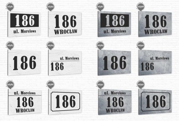 TABLICZKA ADRESOWA NUMER DOMU SZYLD - ALUMINIUM