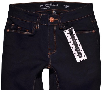 NOISY MAY spodnie REGULAR navy jeans LUCY _ XXS