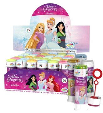 Bańki mydlane display 36 szt 60 ml Księżniczki