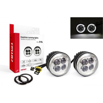 ŚWIATŁA DO JAZDY DZIENNEJ LED DRL AMiO 510L RINGI