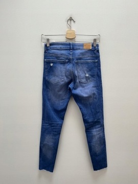 Bershka spodnie dziury JEANS rurki 36 S