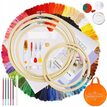 100 nici haft Zestaw DIY do Haftowania Wyszywania