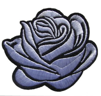 ŁATKA NASZYWKA APLIKACJA 6.7x7.2cm róża W-14-biała