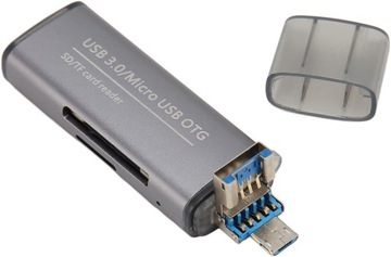 Czytnik Kart Pami?ci 3 w 1, USB A 3.0 M?ski USB A