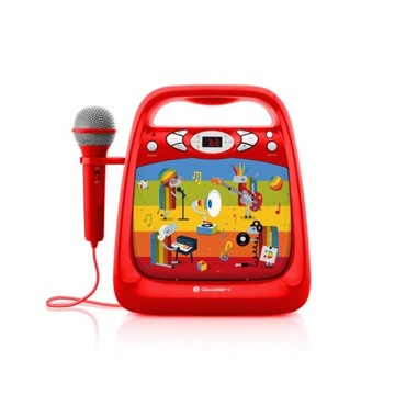 ODTWARZACZ DLA DZIECI KARAOKE MIKROFON CD USB