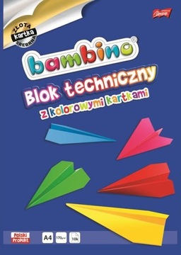 Blok techniczny KOLOR A4 10k BAMBINO ZŁOTO+SREBRO